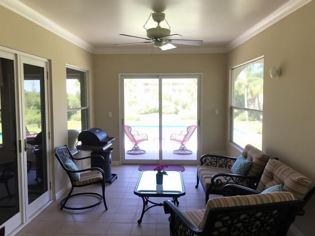 Lanai rescreen & door rebuild after repair